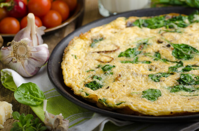 Frittata aux champignons et aux épinards Jonathan Boivin