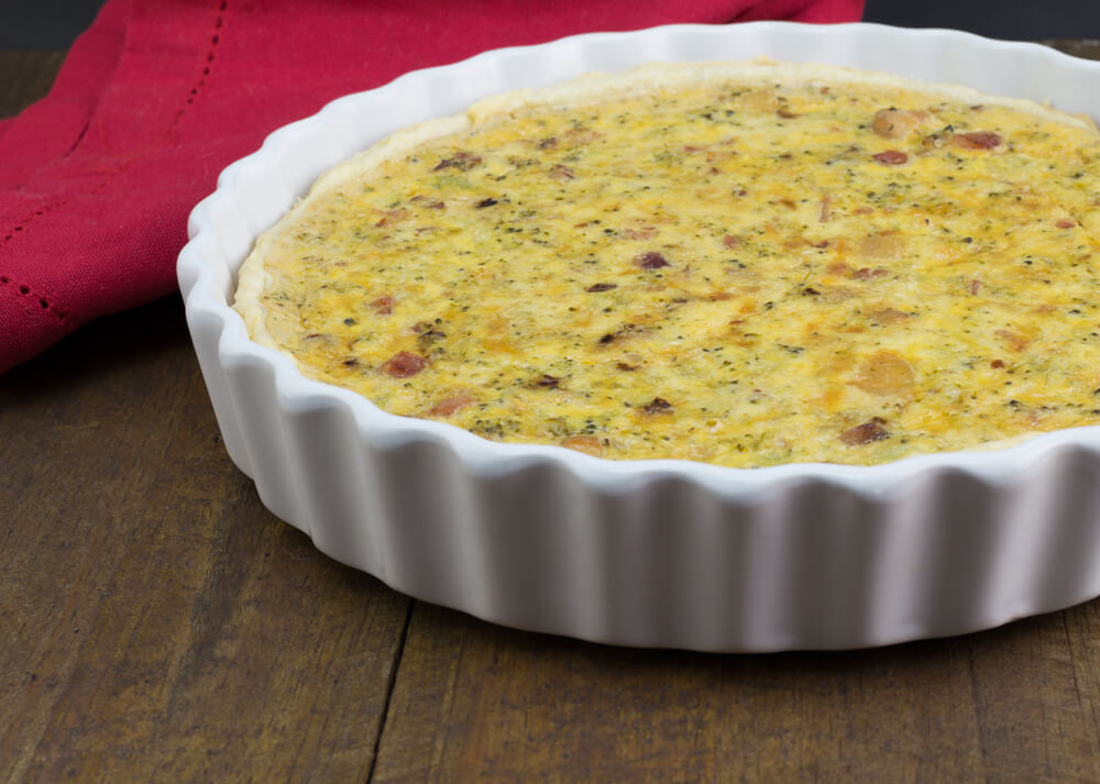 Quiche au fromage cottage et bacon